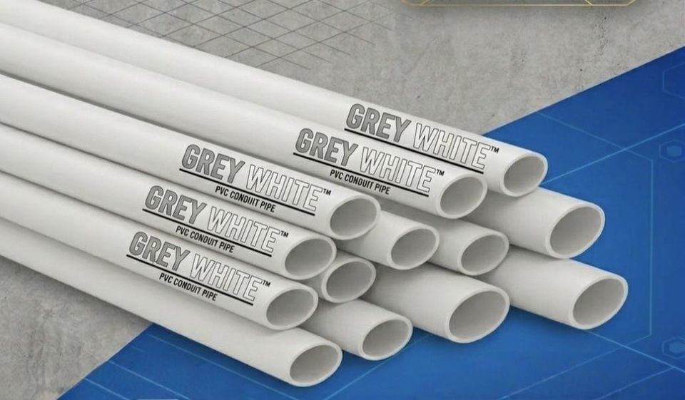 GREY WHITE PVC Conduit Pipes
